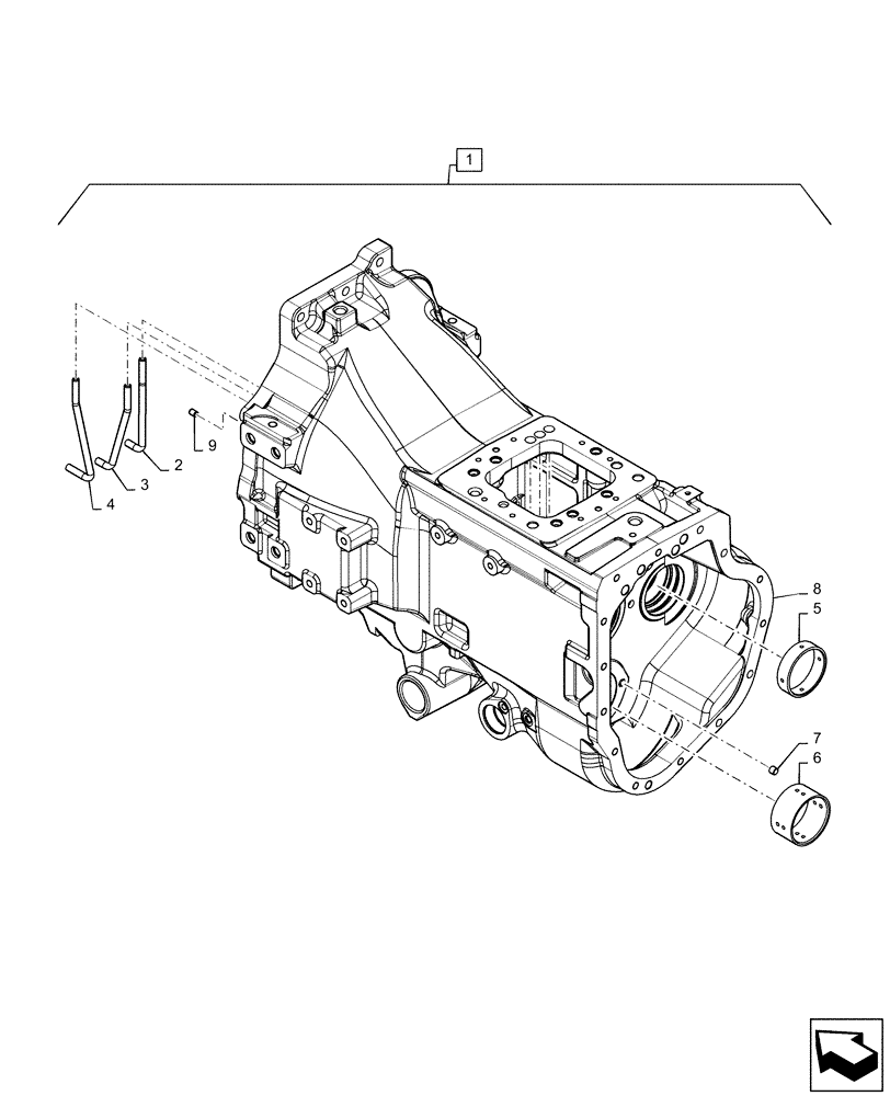 Схема запчастей Case IH MAGNUM 200 - (21.113.AP[01]) - VAR- 429326, 729571 - TRANSMISSION SPEED HOUSING - POWERSHIFT (21) - TRANSMISSION