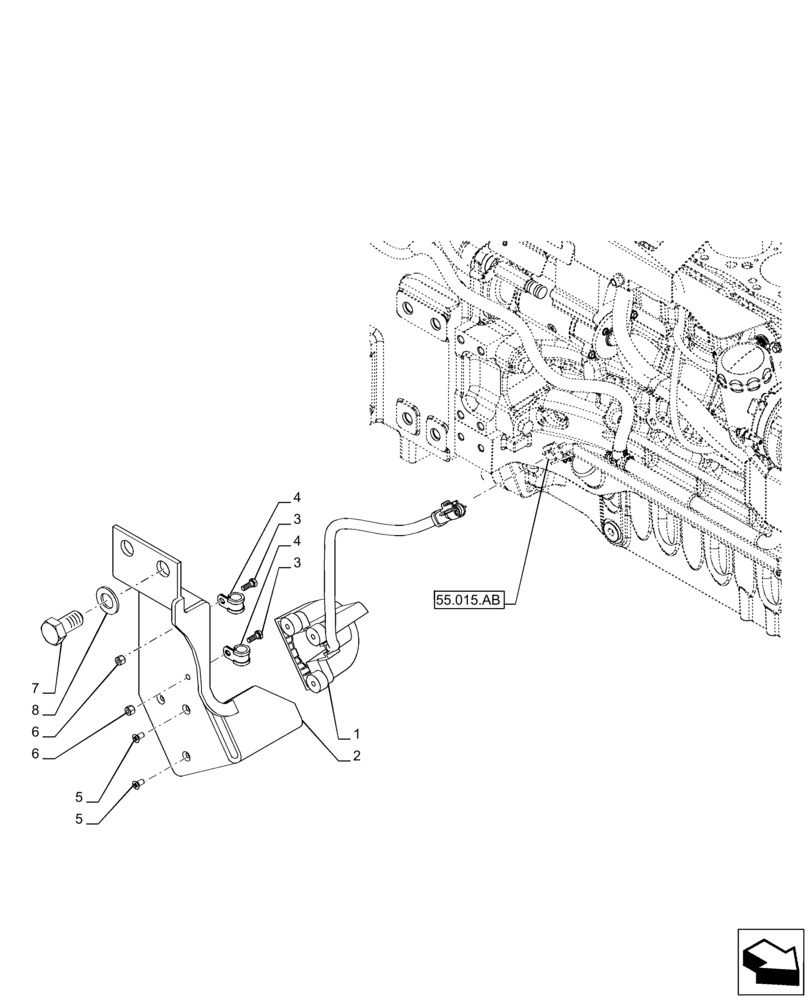 Схема запчастей Case IH PUMA 150 - (55.680.AO[03]) - VAR - 391204, 758173, 758176 - RADAR, SENSOR (55) - ELECTRICAL SYSTEMS