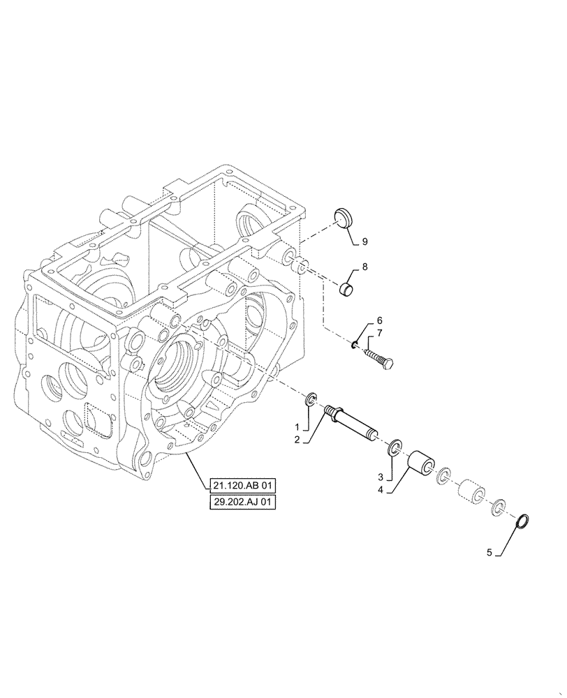 Схема запчастей Case IH FARMALL 35C - (31.101.AB[01]) - SHIFTING UNIT, PTO, FARMALL 30C, 35C (31) - IMPLEMENT POWER TAKE OFF