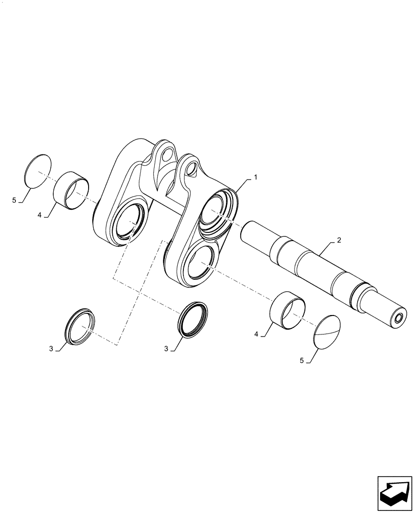 Схема запчастей Case IH QUADTRAC 620 - (48.138.AB[06]) - PIVOT ASSY, FRONT IDLER, BSN ZFF304747 (48) - TRACKS & TRACK SUSPENSION