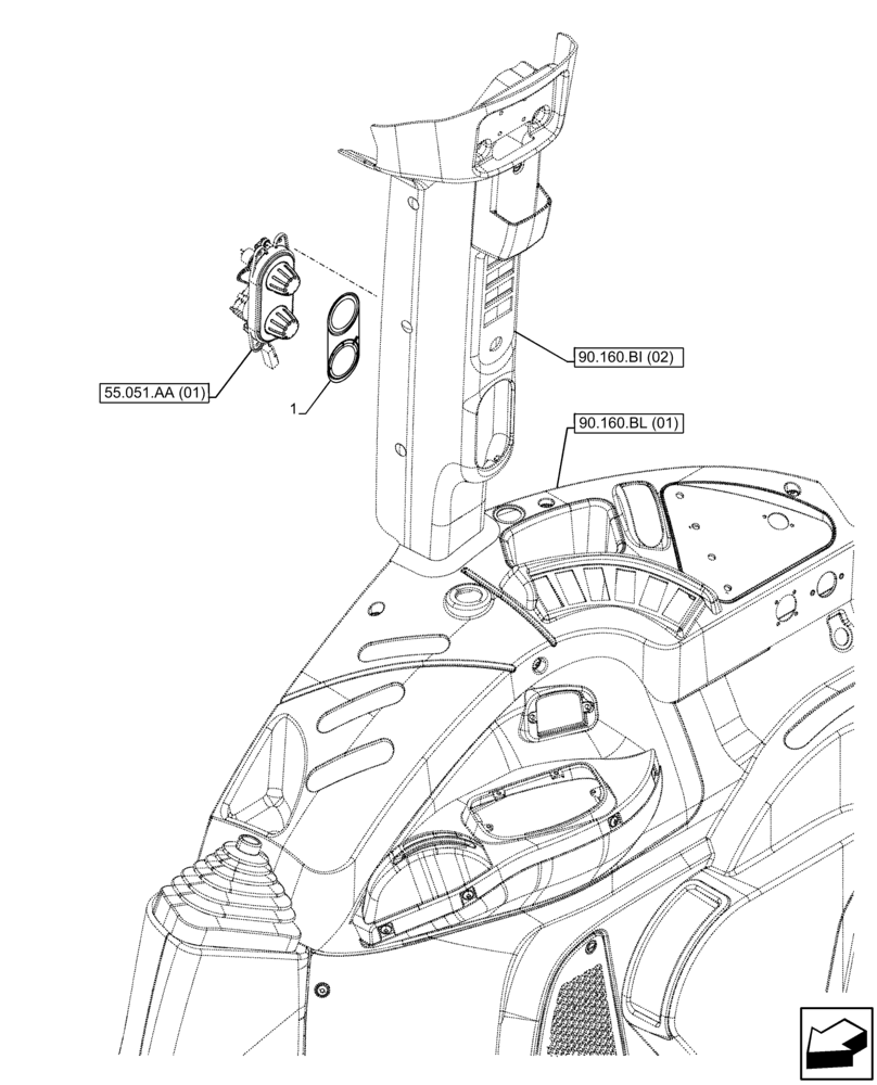 Схема запчастей Case IH FARMALL 95C - (90.108.AA[08]) - VAR - 334183, 334211, 391606, 743496, 743573, 744588 - DECAL, CONTROL, AIR CONDITIONER, CAB (90) - PLATFORM, CAB, BODYWORK AND DECALS