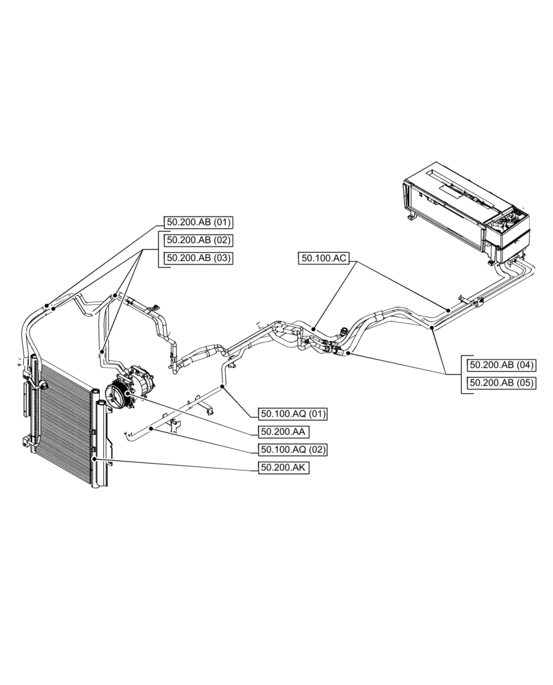 Схема запчастей Case IH PUMA 185 - (00.000.50[01]) - PICTORIAL INDEX - CAB CLIMATE CONTROL (00) - GENERAL & PICTORIAL INDEX