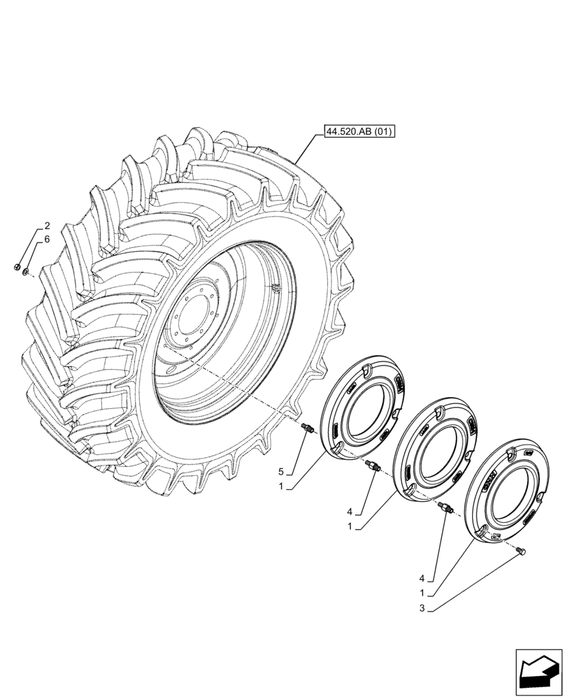 Схема запчастей Case IH PUMA 150 - (39.140.AL) - VAR - 758188 - BALLAST, REAR (390 KG) (39) - FRAMES AND BALLASTING