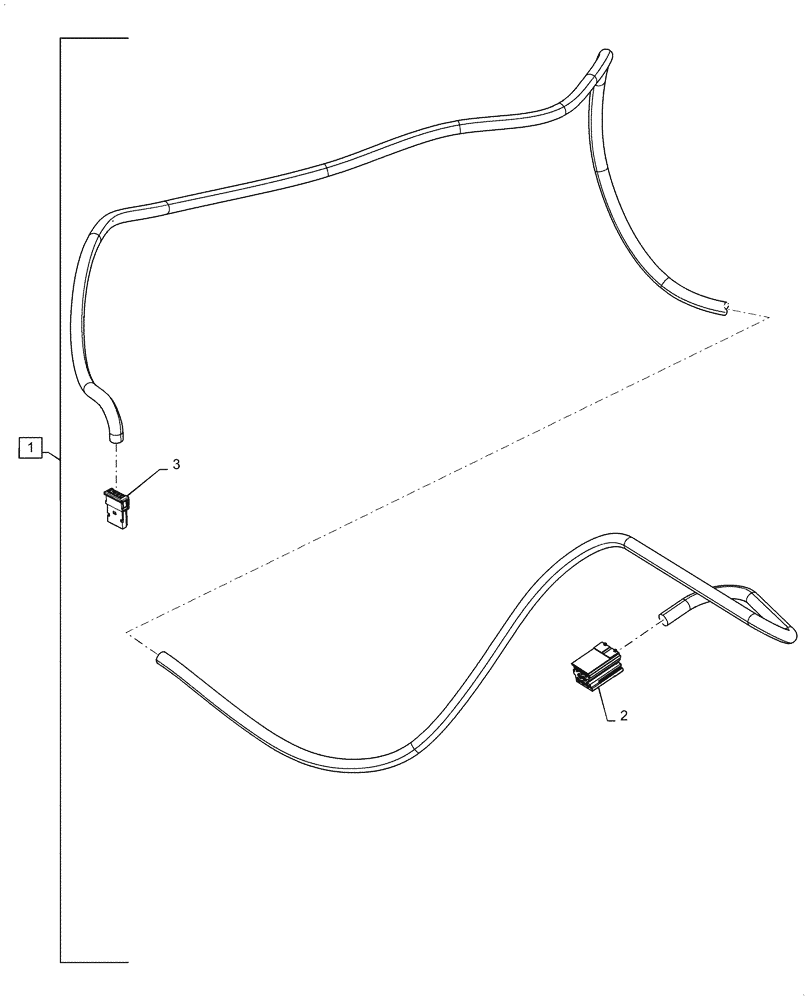 Схема запчастей Case IH MAGNUM 180 - (55.512.AA[03]) - WIRE HARNESS, BLUETOOTH MICROPHONE (55) - ELECTRICAL SYSTEMS