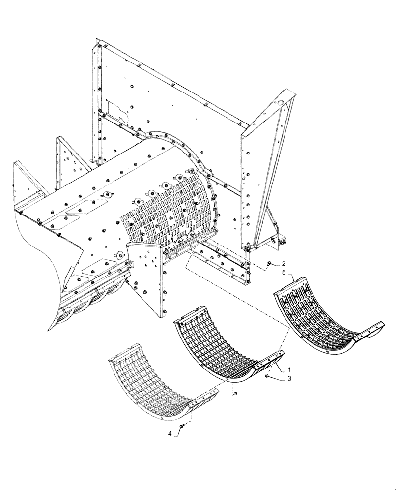 Схема запчастей Case IH 5140 - (66.331.AA) - GRATE, CONCAVE (66) - THRESHING
