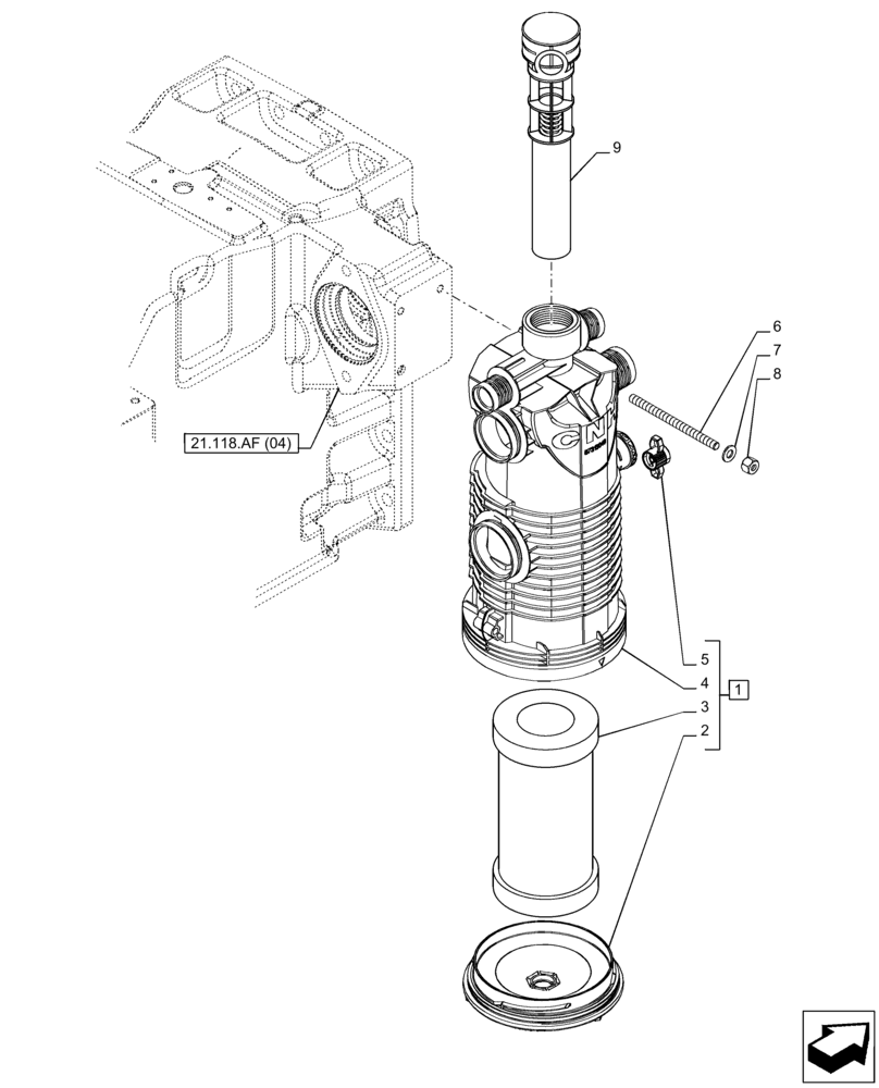 Схема запчастей Case IH PUMA 185 CVT - (35.300.AN[02]) - VAR - 391161, 758056 - OIL FILTER, CVT (35) - HYDRAULIC SYSTEMS