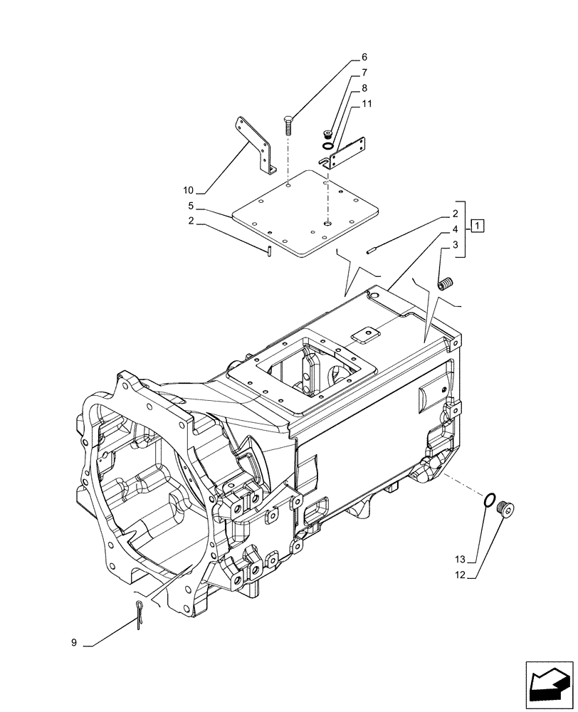 Схема запчастей Case IH PUMA 150 - (21.120.AB[04]) - VAR - 391136, 758011, 758012, 758013, 758014, 758025 - GEARBOX, POWERSHIFT (21) - TRANSMISSION