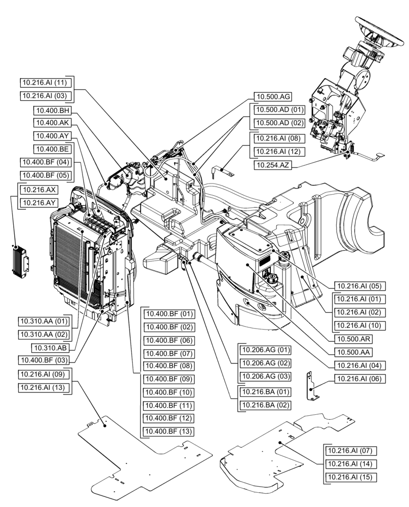 Схема запчастей Case IH PUMA 185 - (00.000.10[02]) - PICTORIAL INDEX - ENGINE (00) - GENERAL & PICTORIAL INDEX