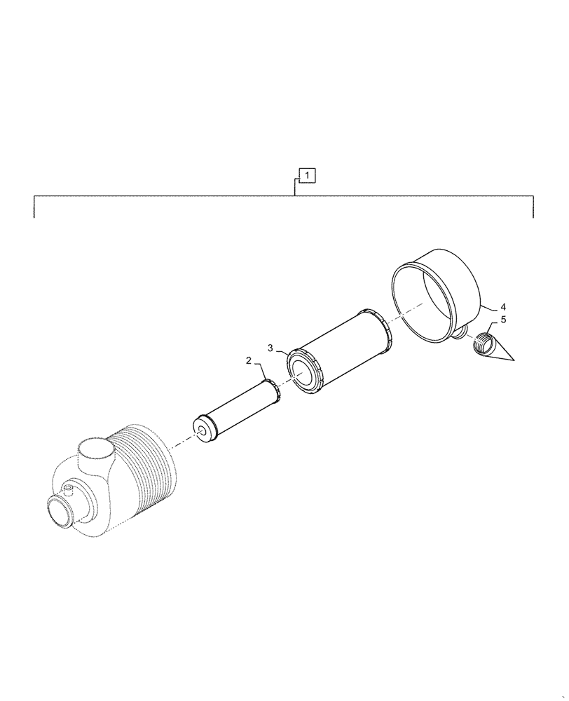 Схема запчастей Case IH RPZ65 - (10.202.AB[01]) - AIR CLEANER ASSY (10) - ENGINE