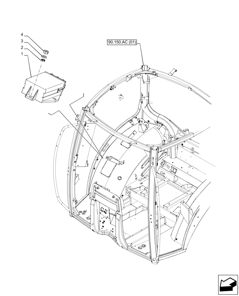 Схема запчастей Case IH PUMA 185 - (55.404.DB[01]) - VAR - 391205, 758338 - FLASHER UNIT (55) - ELECTRICAL SYSTEMS