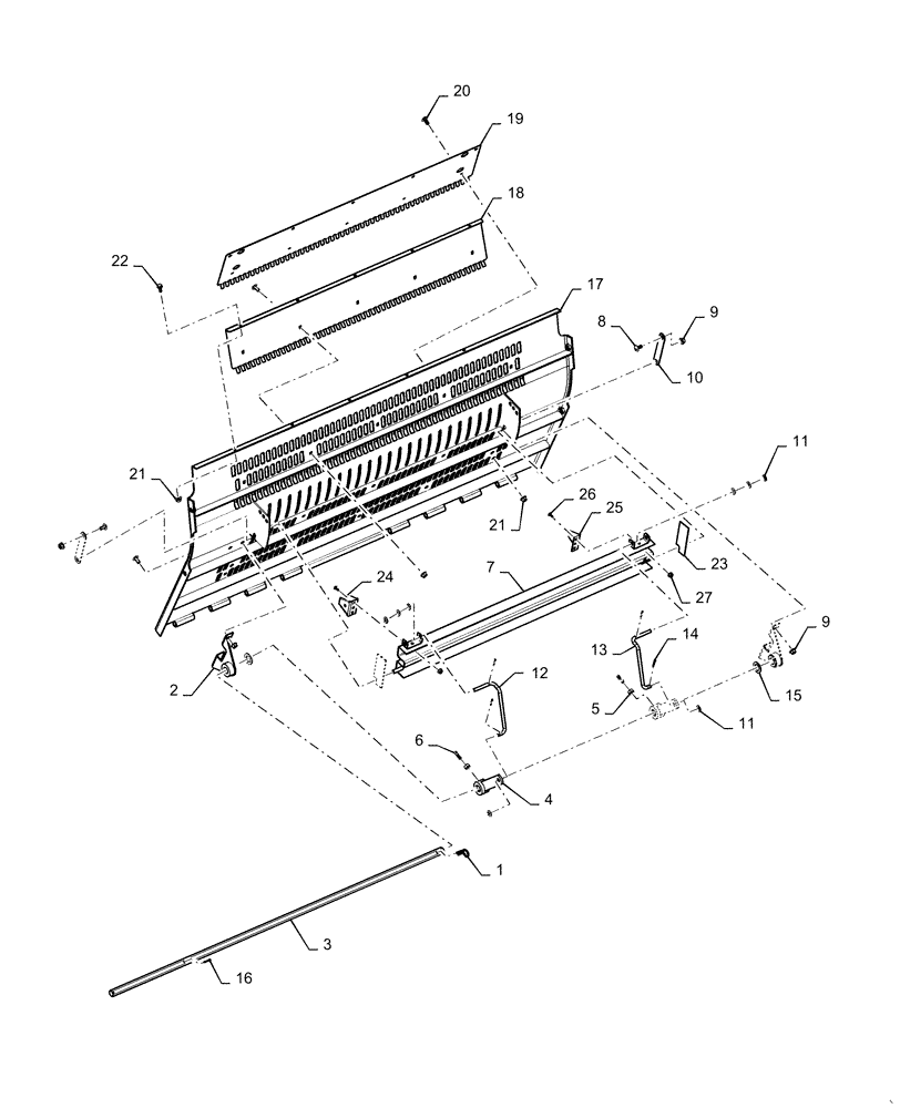 Схема запчастей Case IH 7140 - (73.230.AP[01]) - STRAW CHOPPER CONCAVE (73) - RESIDUE HANDLING