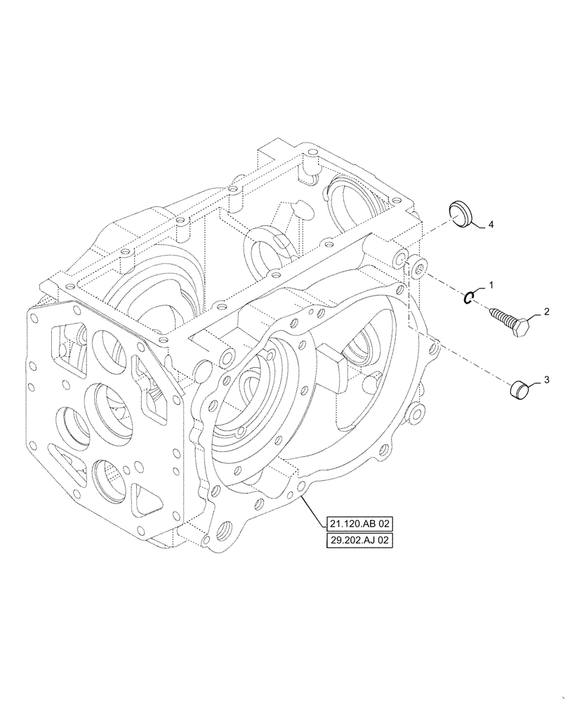 Схема запчастей Case IH FARMALL 40C - (31.101.AB[02]) - SHIFTING UNIT, PTO, FARMALL 40C, 50C (31) - IMPLEMENT POWER TAKE OFF