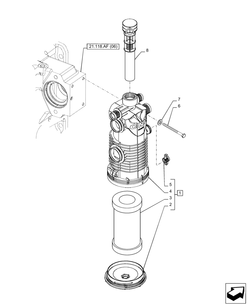 Схема запчастей Case IH PUMA 165 CVT - (35.300.AN[02]) - VAR - 391161, 758055 - OIL FILTER, CVT (35) - HYDRAULIC SYSTEMS