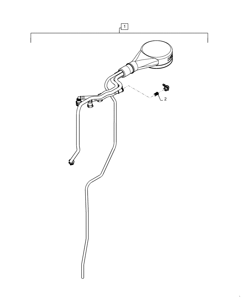 Схема запчастей Case IH MAGNUM 200 - (10.500.AD[01]) - HOSE ASSY., DEF TANK (10) - ENGINE