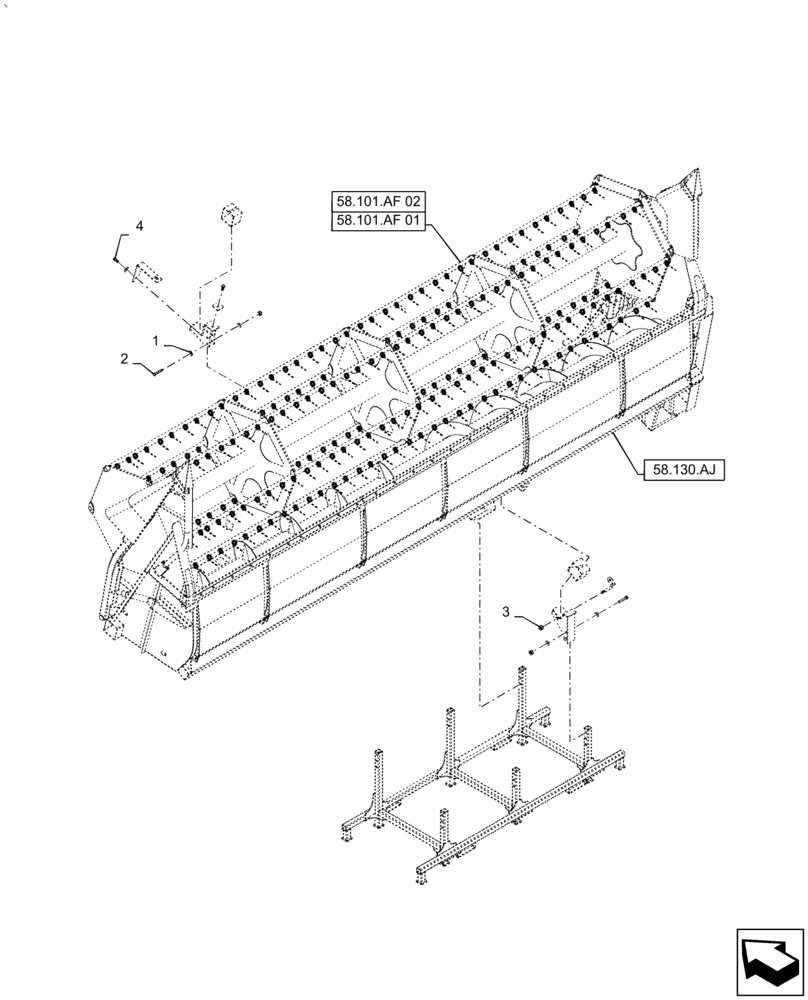 Схема запчастей Case IH 2060-15 - (58.100.AD) - PALLET, TRUCK TRANSPORT (58) - ATTACHMENTS/HEADERS