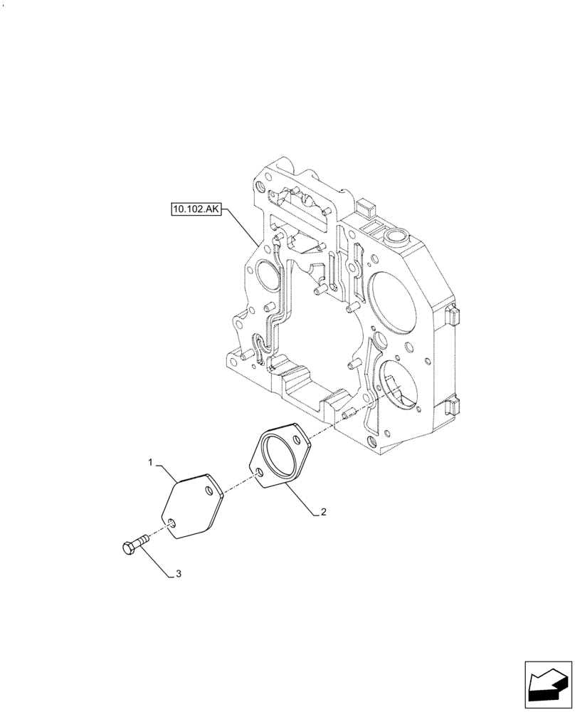 Схема запчастей Case IH F4HE9687N J104 - (10.114.AH) - ACCESSORY DRIVE (10) - ENGINE