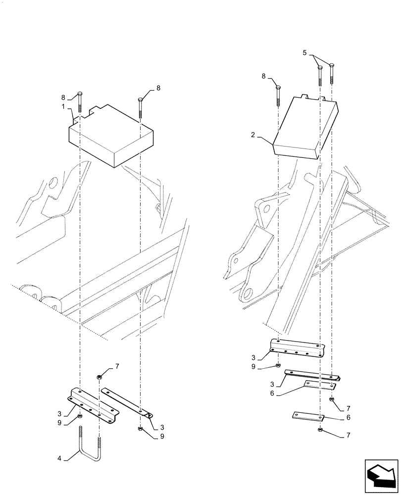 Схема запчастей Case IH 500 - (55.100.AA[09]) - AIR DISTRIBUTION FLOW MODULES (55) - ELECTRICAL SYSTEMS