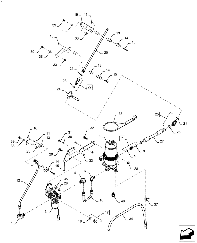 Схема запчастей Case IH AF4077 - (10.216.BA[02]) - REAR HOOD FUEL, SUPPLY AND RETURN (10) - ENGINE