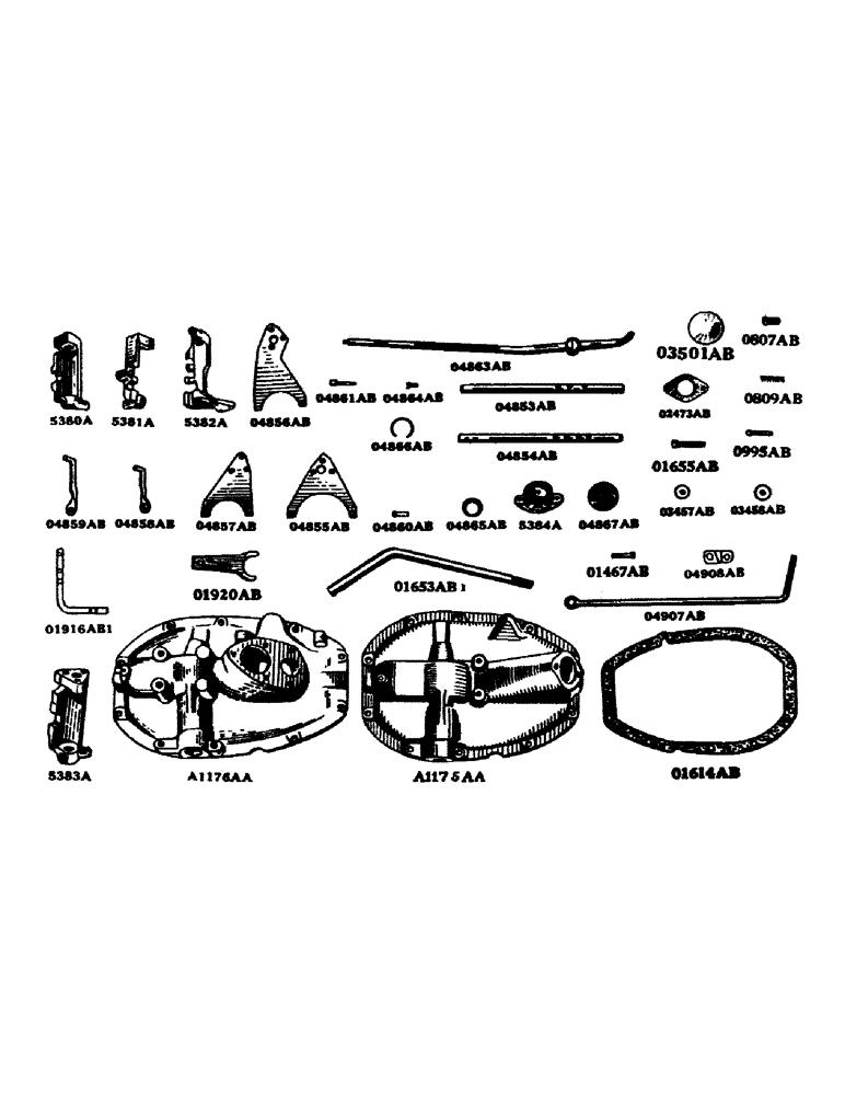 Схема запчастей Case IH DC-SERIES - (116) - GEAR SHIFT PARTS, D, DC, DH, DO, DV (06) - POWER TRAIN