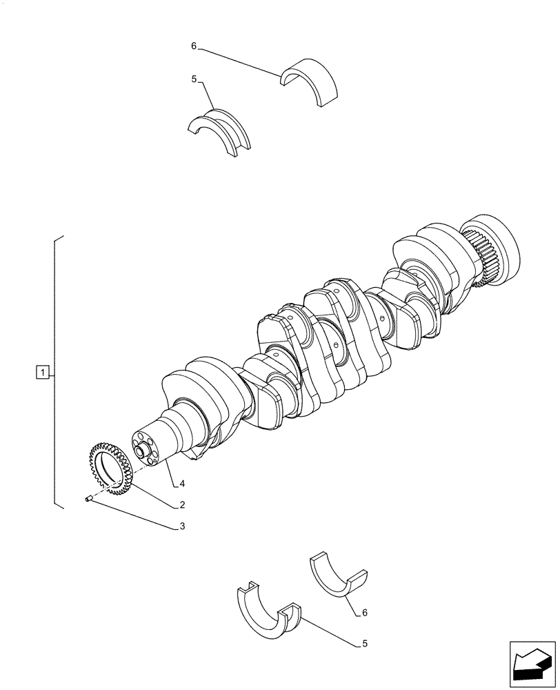 Схема запчастей Case IH F4HE9687N J104 - (10.103.AA) - CRANKSHAFT (10) - ENGINE