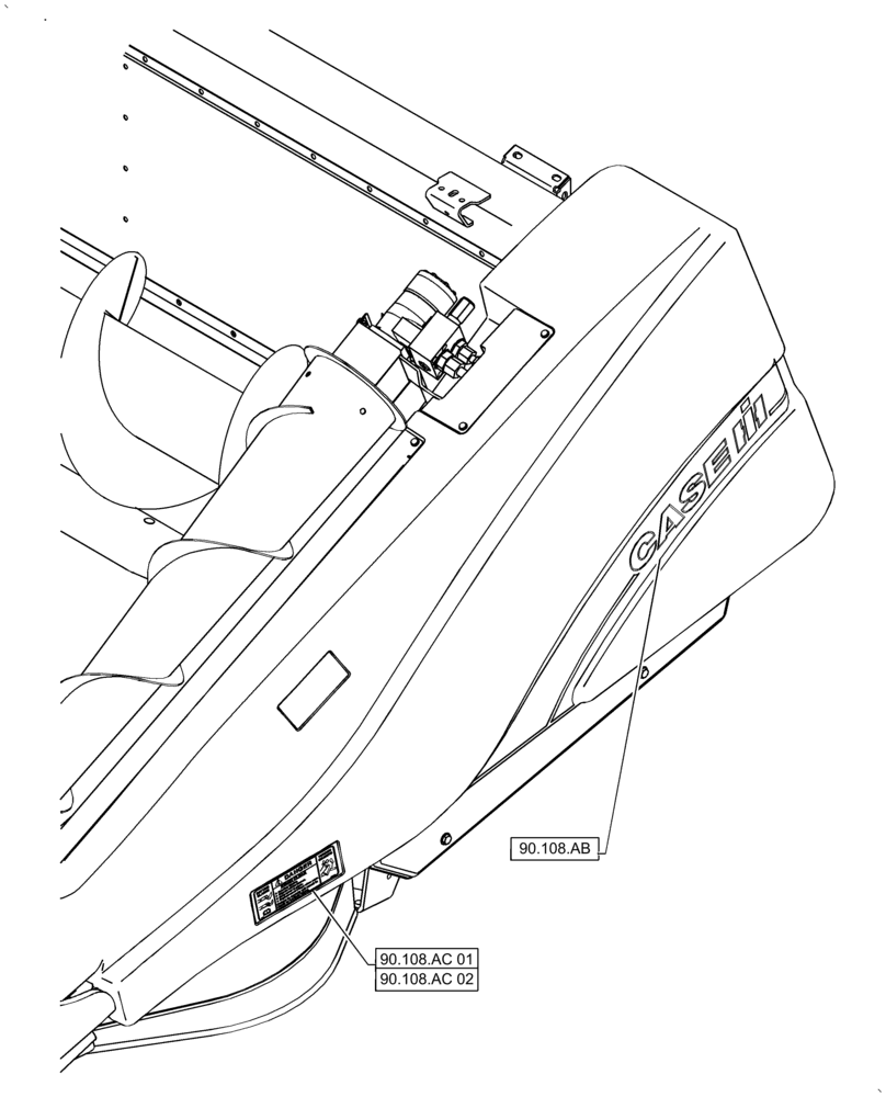 Схема запчастей Case IH 5506-55 - (00.000.90) - PICTORIAL INDEX - PLATFORM, CAB, BODYWORK AND DECALS (00) - GENERAL & PICTORIAL INDEX