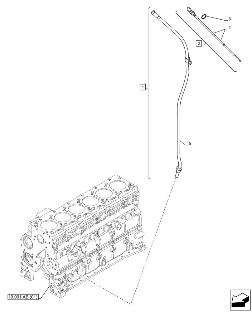 Схема запчастей Case IH F4HE9687T J104 - (10.304.AS) - DIPSTICK (10) - ENGINE