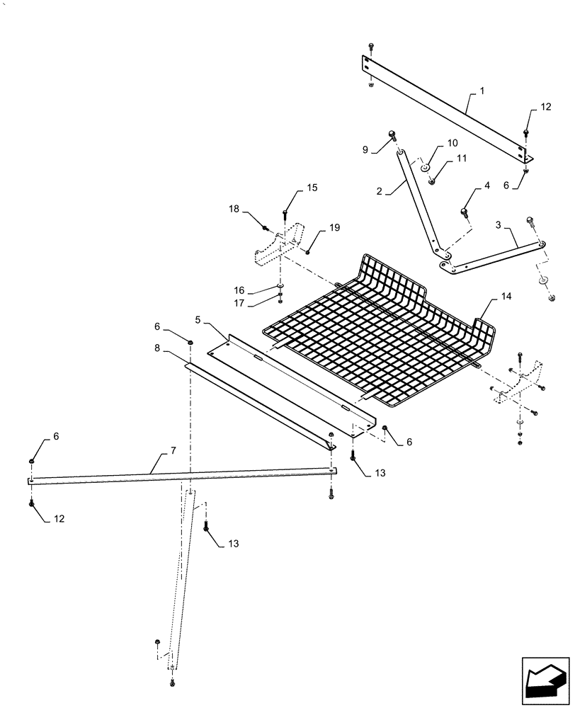 Схема запчастей Case IH AF4077 - (39.100.AB[03]) - SEPARATOR, CROSS, SUPPORT (39) - FRAMES AND BALLASTING