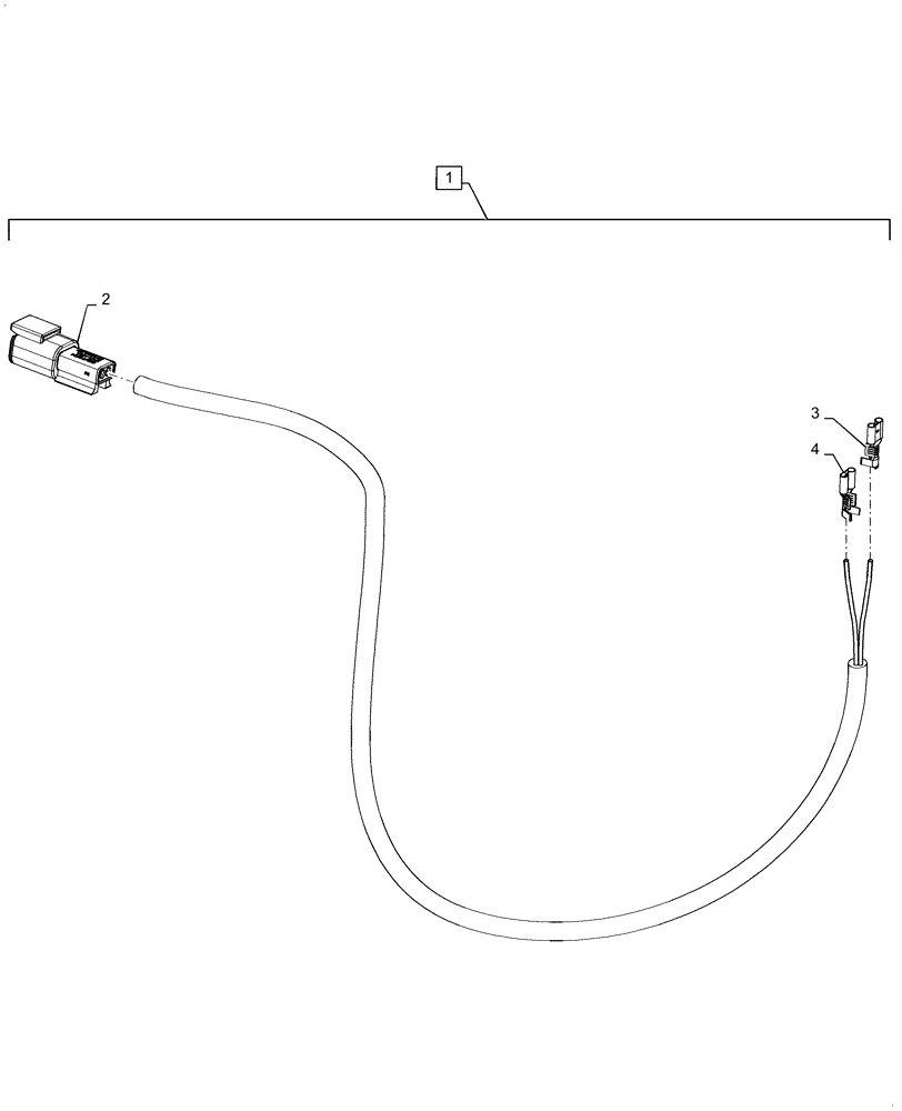 Схема запчастей Case IH MAGNUM 180 - (55.511.AM[01]) - WIRE HARNESS, BEACON LIGHT (55) - ELECTRICAL SYSTEMS