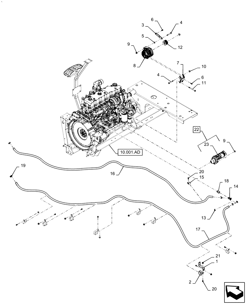 Схема запчастей Case IH AF4077 - (55.301.AA) - ALTERNATOR (55) - ELECTRICAL SYSTEMS