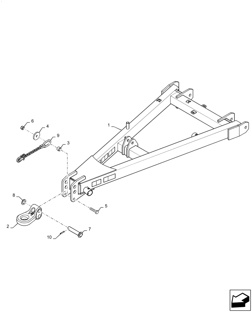 Схема запчастей Case IH ECOLO-TIGER 875 - (37.100.AF[03]) - TOW HITCH WEIGHTED 11,13 SHANK 22,26 FOOT (37) - HITCHES, DRAWBARS & IMPLEMENT COUPLINGS