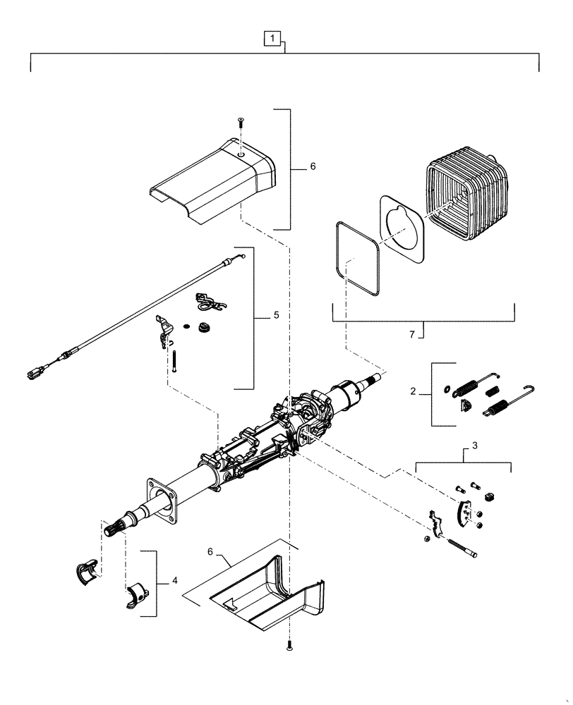 Схема запчастей Case IH MAGNUM 220 - (41.101.AB[02]) - STEERING COLUMN (41) - STEERING