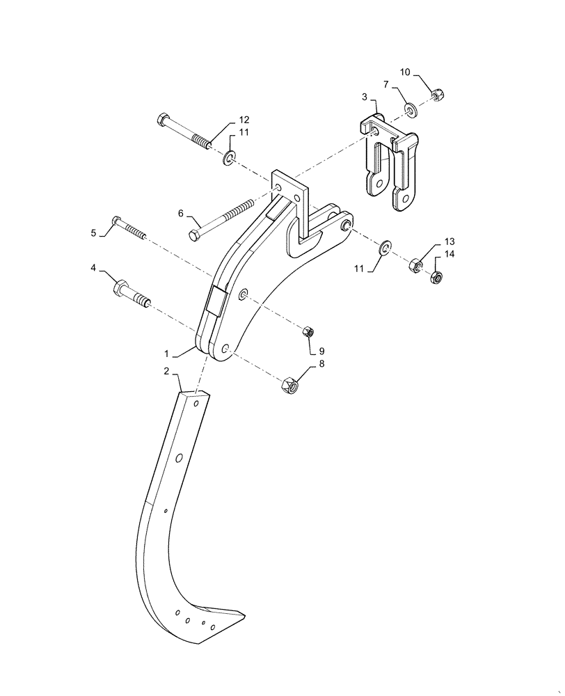 Схема запчастей Case IH ECOLO-TIGER 875 - (75.200.AA[01]) - SHANK SHEAR BOLT (75) - SOIL PREPARATION