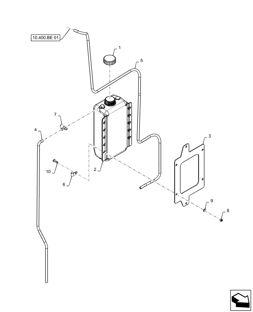 Схема запчастей Case IH PATRIOT 3240 - (10.400.BH[01]) - EXPANSION TANK (10) - ENGINE