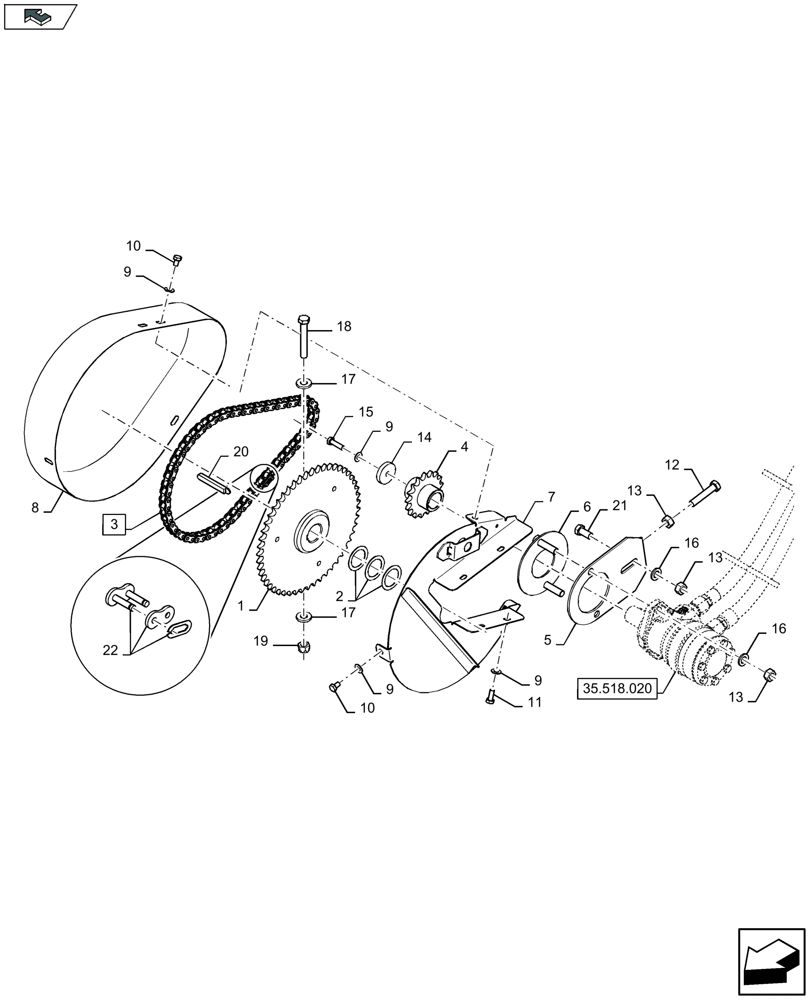 Схема запчастей Case IH 3050-41FT - (58.100.320) - REEL DRIVE (58) - ATTACHMENTS/HEADERS