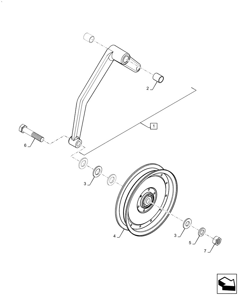 Схема запчастей Case IH AF4077 - (74.136.AC[02]) - ARM ASSY, JACKSHAFT, FAN DRIVE (74) - CLEANING