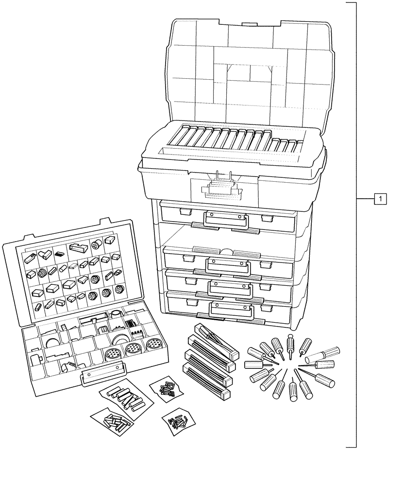 Схема запчастей Case IH MAGNUM 220 - (55.100.AA) - ELECTRICAL COMPONENTS (55) - ELECTRICAL SYSTEMS