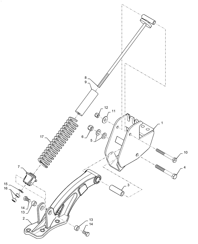 Схема запчастей Case IH ECOLO-TIGER 875 - (75.200.AC[05]) - LEVELER PIVOT ARM (75) - SOIL PREPARATION