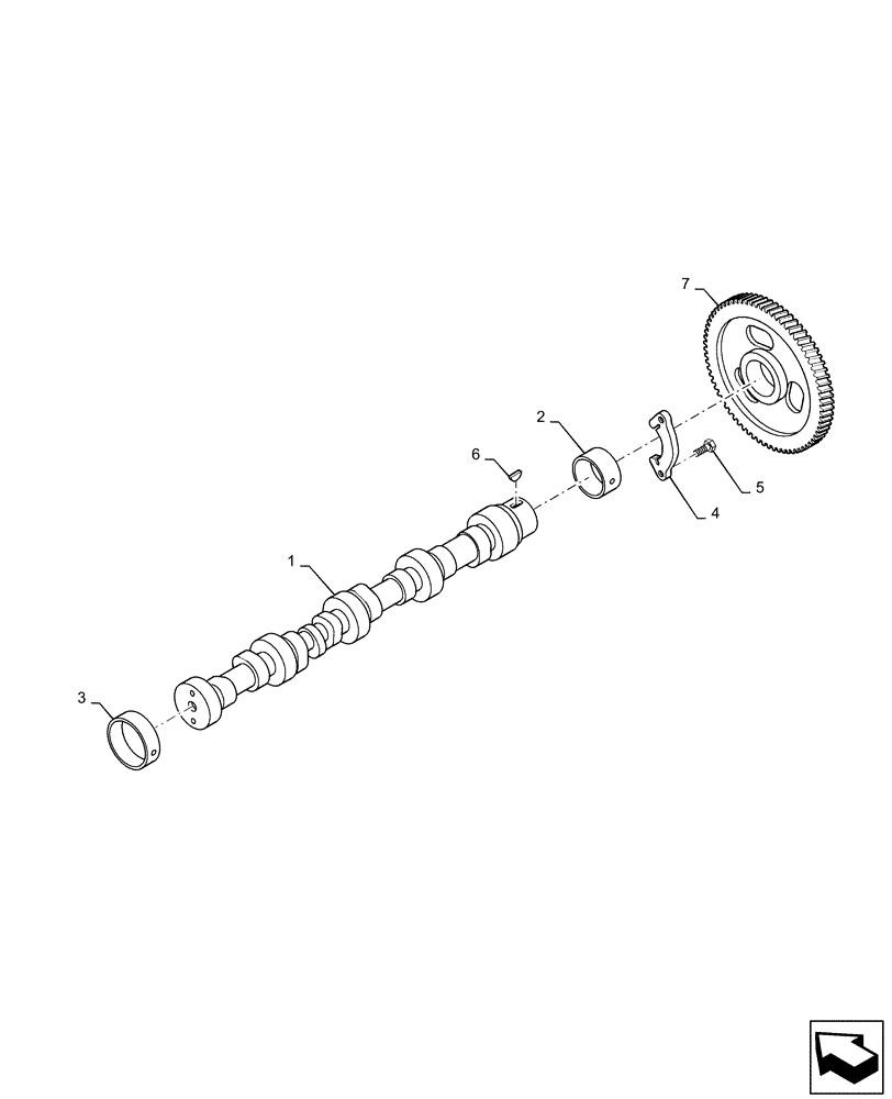 Схема запчастей Case IH RPZ65 - (10.106.AA) - CAMSHAFT (10) - ENGINE