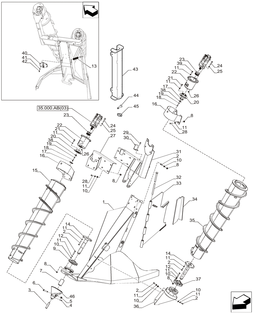 Схема запчастей Case IH A8800 - (60.350.AA[02]) - CROP DIVIDER (60) - PRODUCT FEEDING