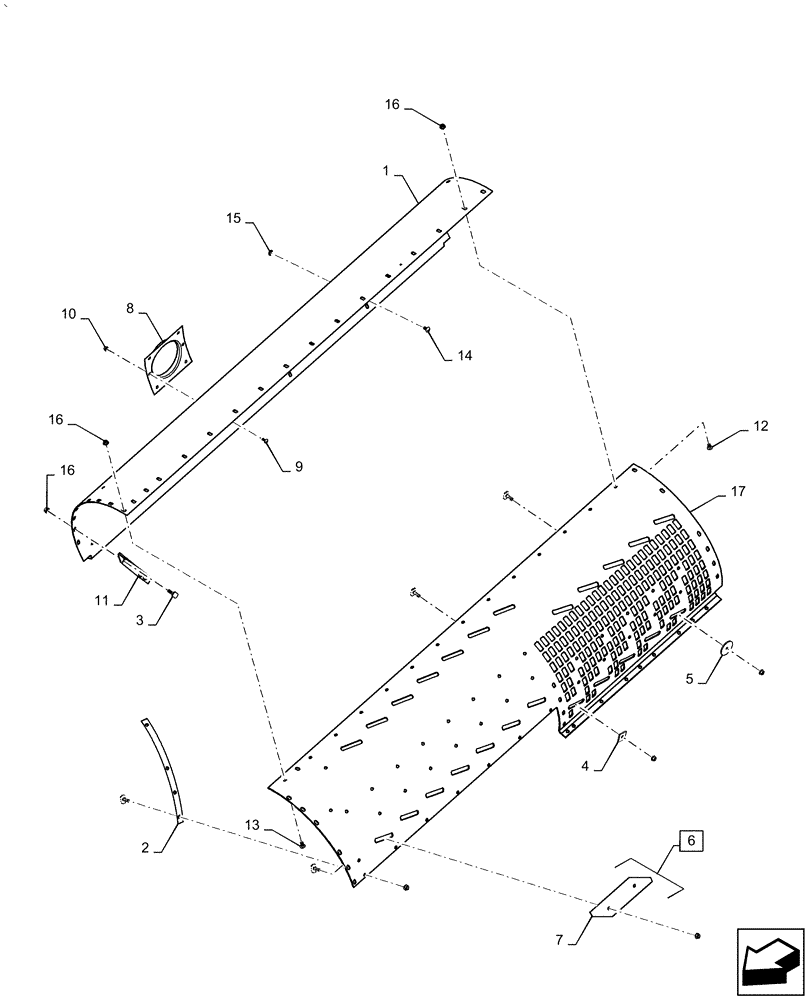 Схема запчастей Case IH AF4088 - (72.420.AM[02]) - CAGE, ROTOR, SEPARATOR (72) - SEPARATION