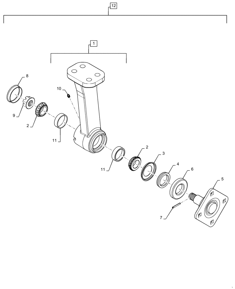 Схема запчастей Case IH ECOLO-TIGER 875 - (75.200.AC[06]) - LEVELER DISK HUB (75) - SOIL PREPARATION