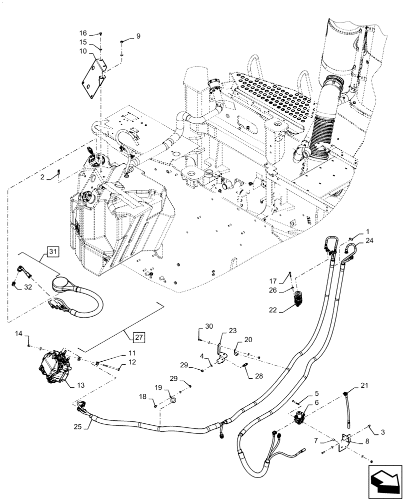 Схема запчастей Case IH STEIGER 620 - (10.500.AD[01]) - DEF/ADBLUE™ LINES, BSN ZEF303000 (10) - ENGINE