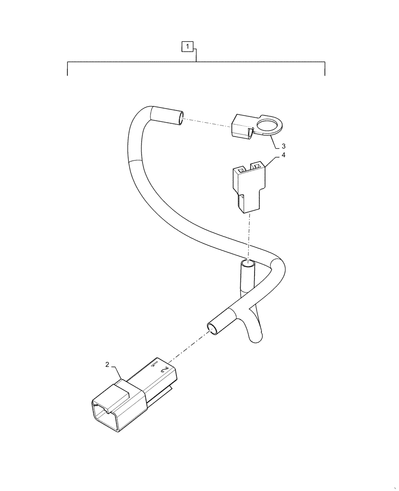 Схема запчастей Case IH MAGNUM 180 - (55.301.AU) - WIRE HARNESS, ALTERNATOR (55) - ELECTRICAL SYSTEMS