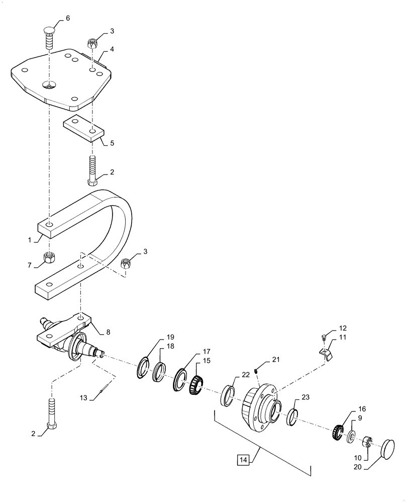 Схема запчастей Case IH ECOLO-TIGER 875 - (75.200.AE[06]) - CUSHION DISK MOUNT CENTER (75) - SOIL PREPARATION