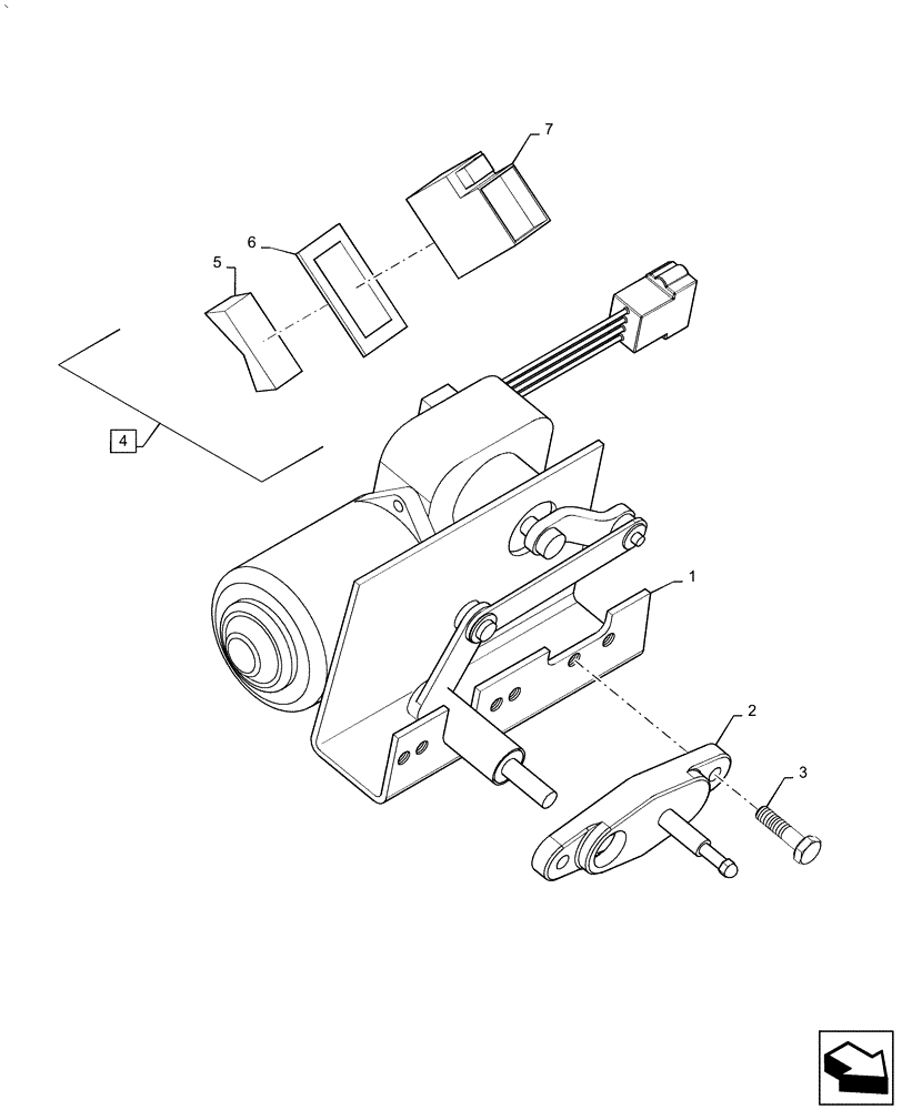 Схема запчастей Case IH AF4088 - (55.518.AZ[01]) - WINDSHIELD WIPER, HEATER ONLY (55) - ELECTRICAL SYSTEMS