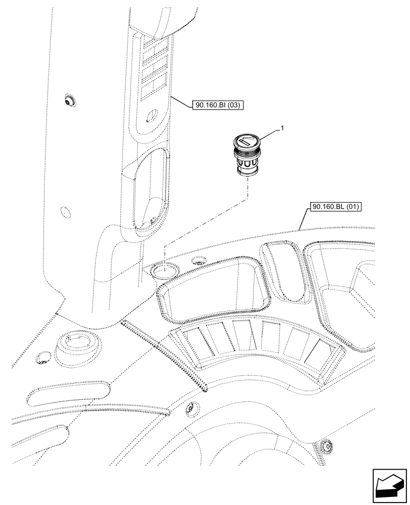 Схема запчастей Case IH FARMALL 115C - (55.512.AD[02]) - VAR - 334183, 334190, 744588 - CIGARETTE LIGHTER, CAB (55) - ELECTRICAL SYSTEMS