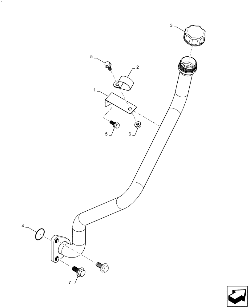 Схема запчастей Case IH AF4077 - (10.304.AS) - OIL FILL & DIPSTICK (10) - ENGINE