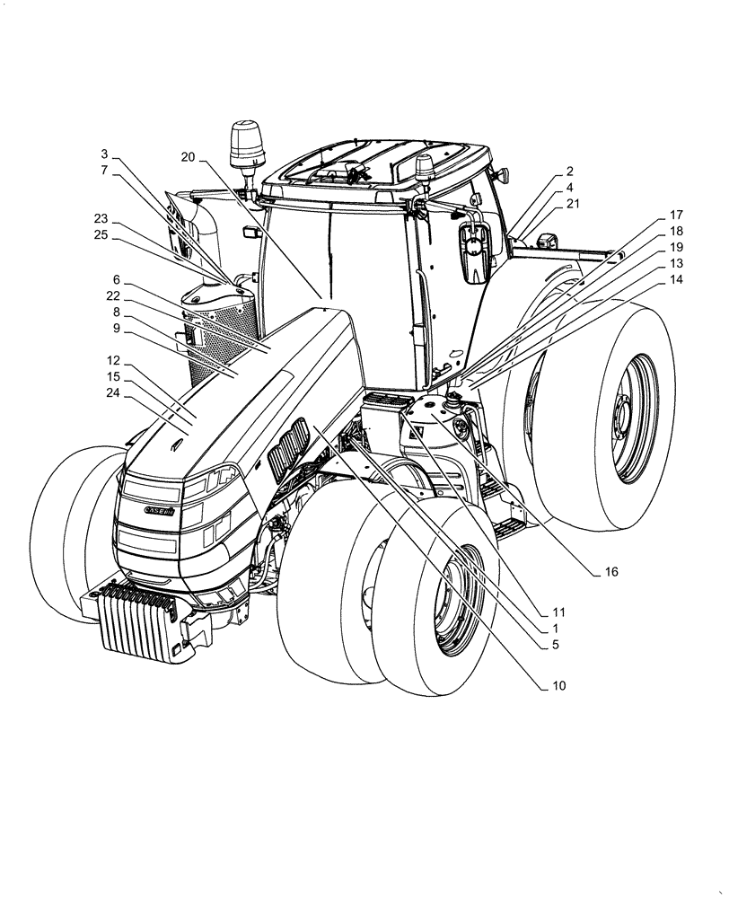 Схема запчастей Case IH MAGNUM 200 - (05.100.03) - FILTERS & CAPACITIES - TIER 4B (05) - SERVICE & MAINTENANCE