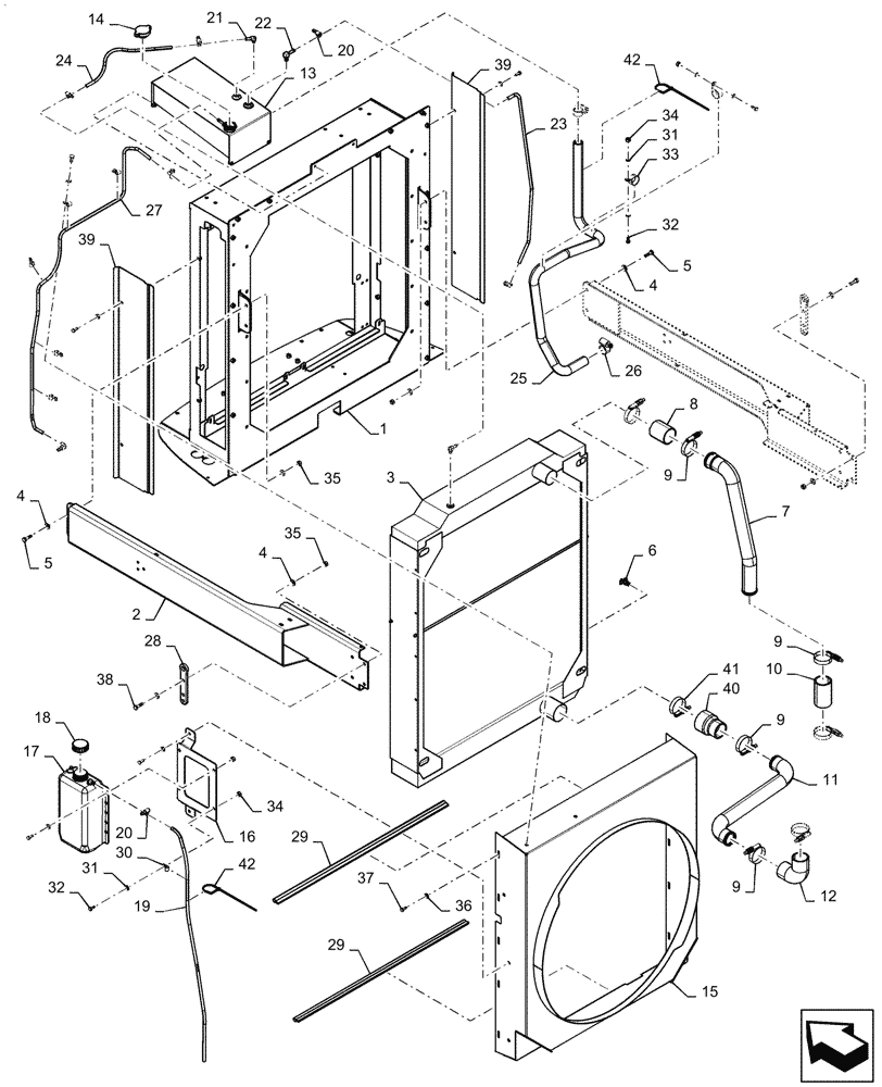 Схема запчастей Case IH PATRIOT 4440 - (10.400.BE[01]) - RADIATOR & RELATED PARTS, BSN YGT044001 (10) - ENGINE