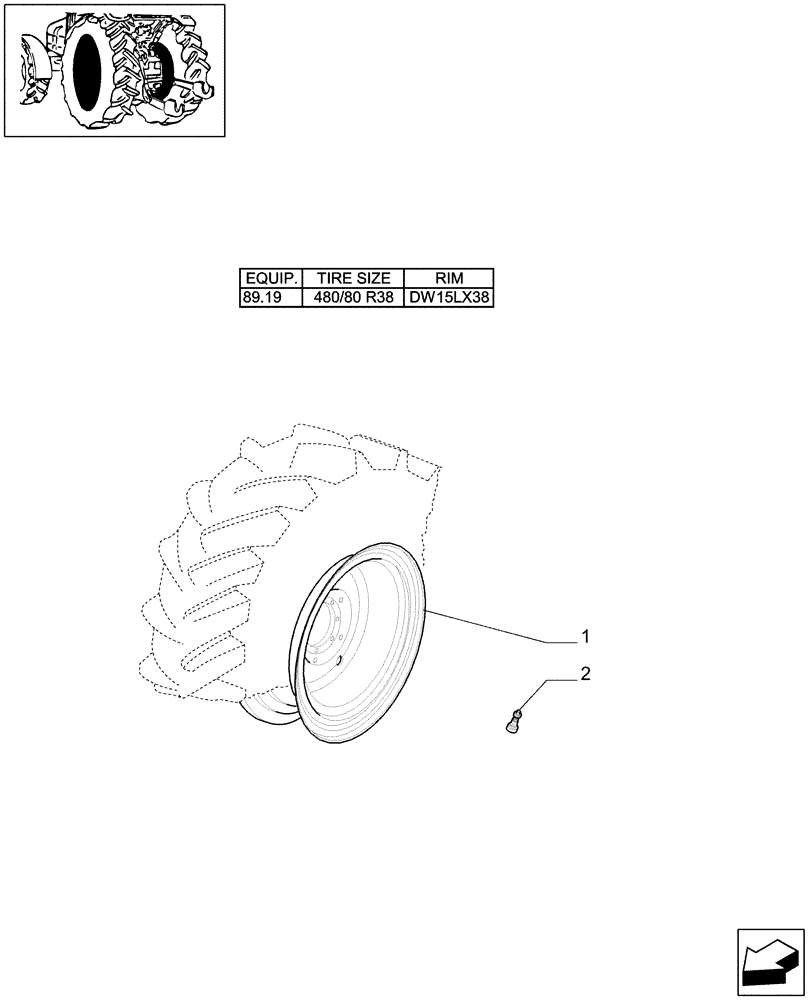 Схема запчастей Case IH MAXXUM 100 - (83.00[08]) - DRIVE WHEELS (11) - WHEELS/TRACKS